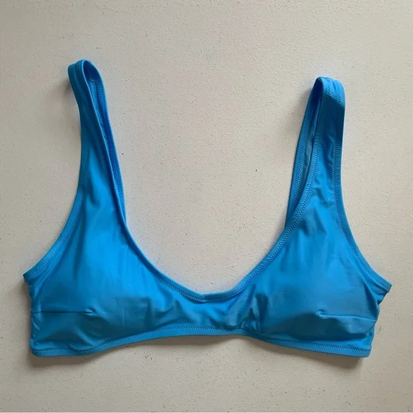 Aerie Size XL Bikini Set Scoop Top + Bikini Bottom Ocean Blue NWT - Picture 6 of 17